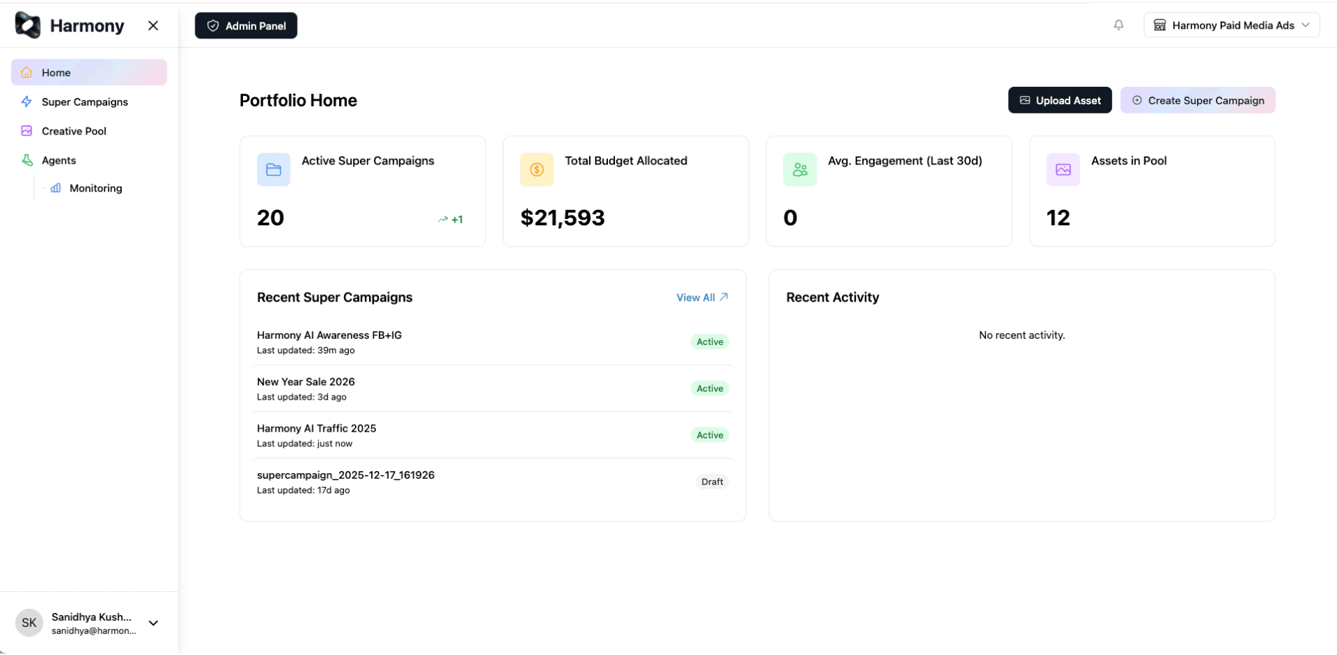 Centralized view for entire marketing team
